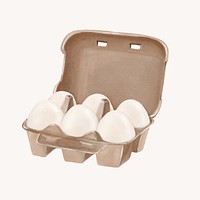 Egg carton, food illustration