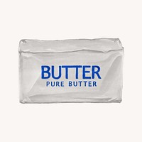 Pure butter, dairy product illustration