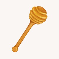 Honey dipper stick, object illustration