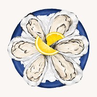 Fresh oyster, seafood illustration