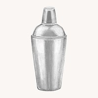 Cocktail shaker, object illustration