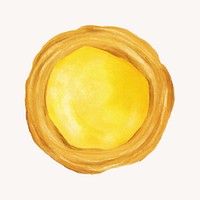 Egg tart, dessert illustration