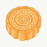 Chinese Mooncake, dessert food collage element  psd