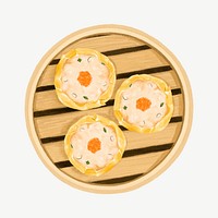 Dim sum, Chinese food collage element  psd