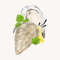 Fresh oyster, seafood illustration