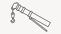 Crane hook line art vector