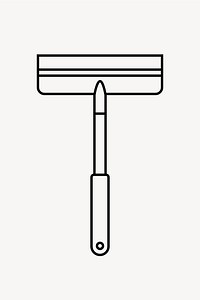 Squeegee line art vector