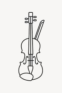 Violin line art vector