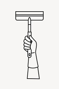 Squeegee line art vector