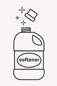 Softener bottle line art vector