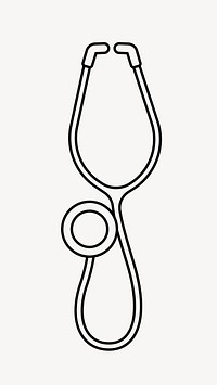 Stethoscope line art vector