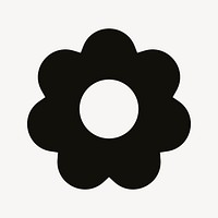 Flower icon, flat graphic vector