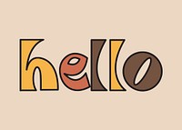 Hello retro typography