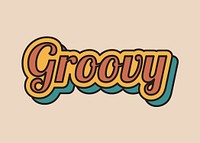 Groovy retro typography
