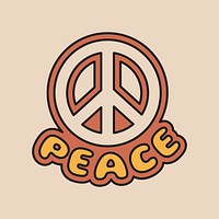 Peace retro typography