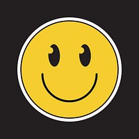 Smiling face emoticon vector