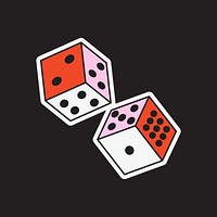 Dice cubes vector