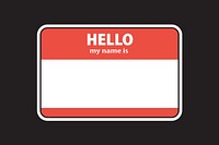 Hello my name is badge