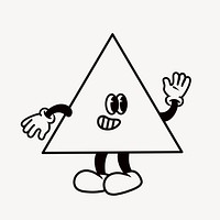 Triangle  shape cartoon, creative character illustration