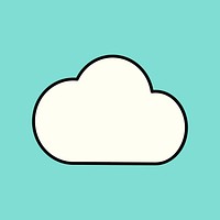 Cloud, line art illustration vector