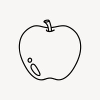 Apple fruit, food line art illustration