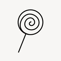 Lollipop, food line art illustration