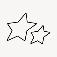 Two stars collage element vector