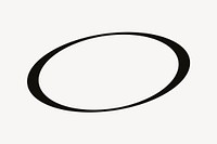 Oval, geometric shape vector