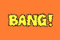 Bang! typography collage element