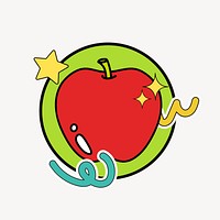 Apple fruit, food line art illustration