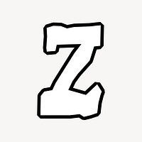 Z letter, street graffiti  English alphabet vector