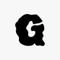 G letter, distorted English alphabet