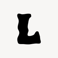 L letter, distorted English alphabet