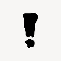 Exclamation mark, distorted symbol