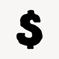 US dollar sign, distorted symbol