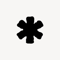 Asterisk sign, distorted symbol vector