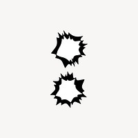 Colon, abstract symbol design