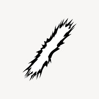Slash, abstract symbol design vector