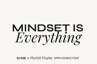 Syne & Playfair Display open source font by Bonjour Monde, Lucas Descroix, George Triantafyllakos and Claus Eggers S&oslash;rensen