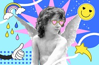 Y2k cupid collage art