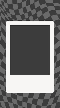 Instant film frame, checkered pattern design