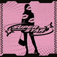 Pink super star, y2K women's fashion aesthetic