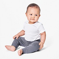 Psd Baby's clothing mockup in studio