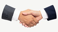 Business agreement handshake collage element psd