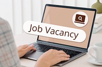 Job vacancy  search screen laptop