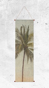 Summer palm tree tapestry sign