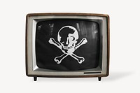 TV black pirate flag