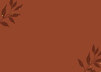 Brown botanical background design