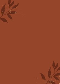 Brown botanical background design