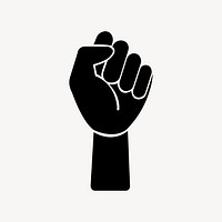 Raised fist flat icon vector